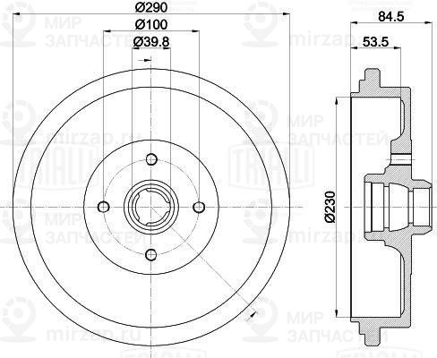 Тормозной барабан TRIALLI TF535549