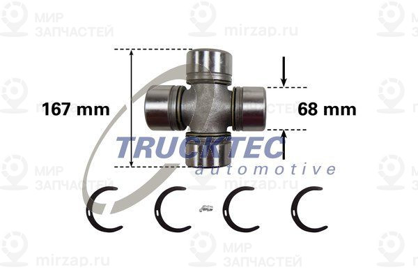 Шарнир, продольный вал TRUCKTEC AUTOMOTIVE 0134037
