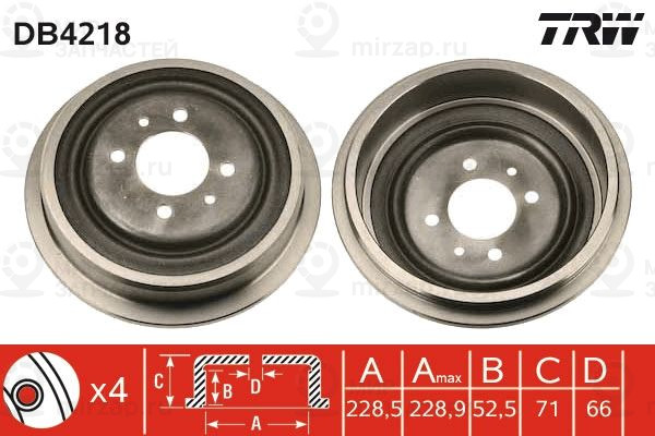 Тормозной барабан TRW DB4218