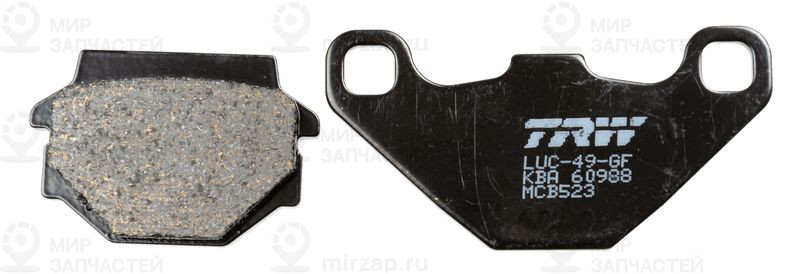 Комплект тормозных колодок, дисковый тормоз TRW MCB523