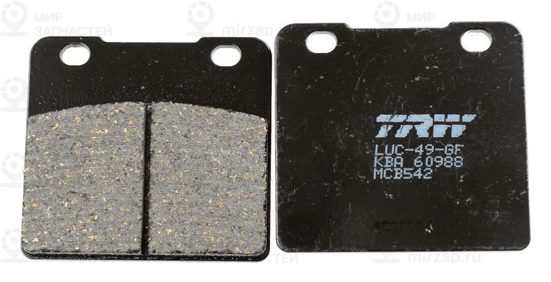 Комплект тормозных колодок, дисковый тормоз TRW MCB542