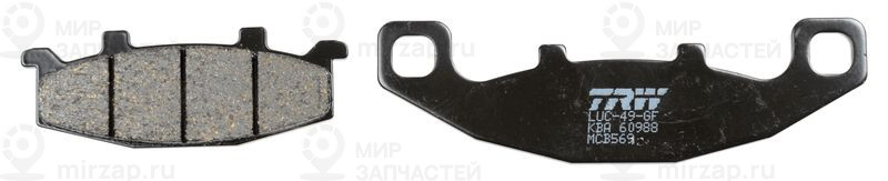 Комплект тормозных колодок, дисковый тормоз TRW MCB569