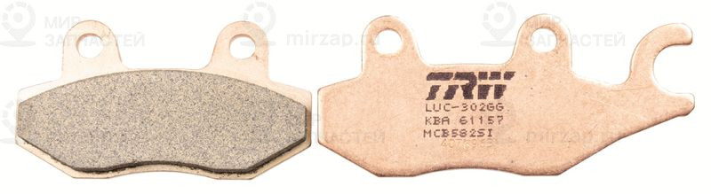 Комплект тормозных колодок, дисковый тормоз TRW MCB582SI