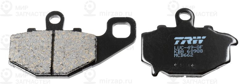 Комплект тормозных колодок, дисковый тормоз TRW MCB662