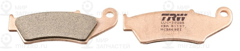 Комплект тормозных колодок, дисковый тормоз TRW MCB669SI