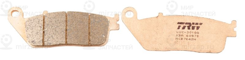 Комплект тормозных колодок, дисковый тормоз TRW MCB764SH