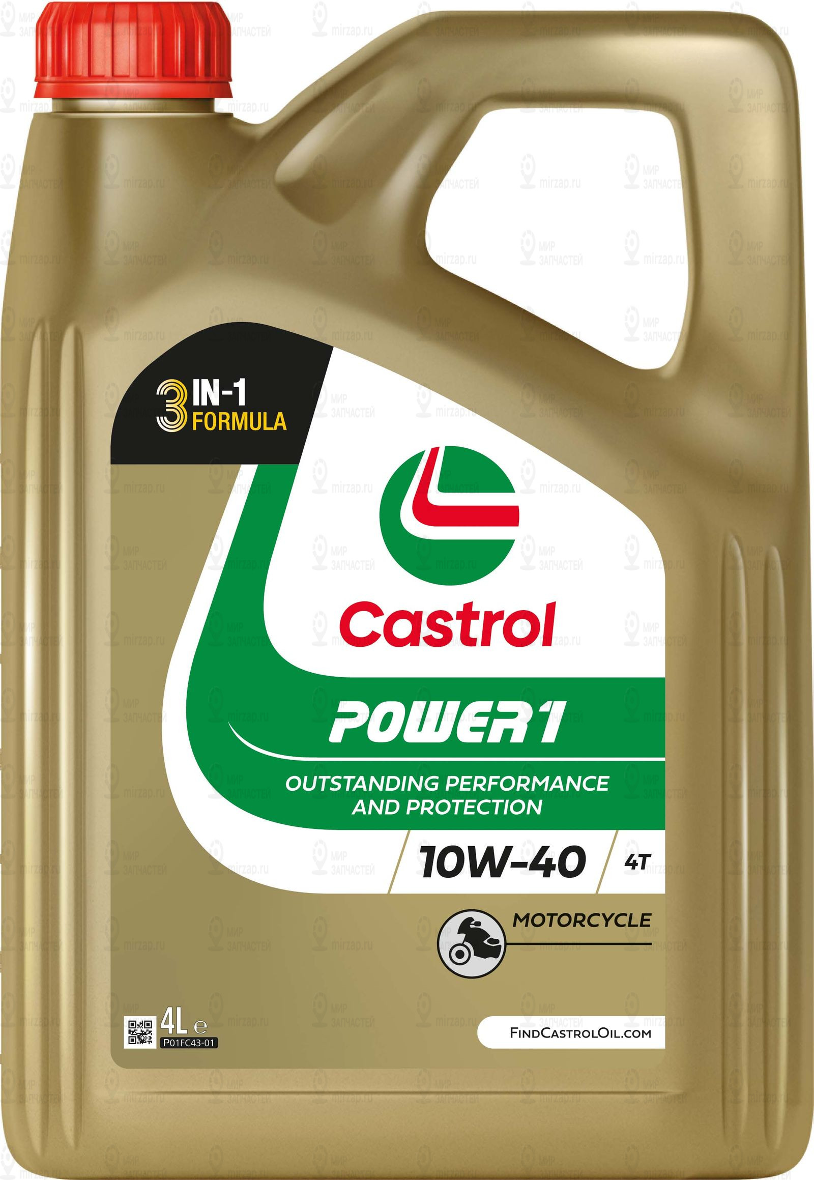 Масло Моторное Power 1 4T 10W-40 4Л CASTROL 15F5A1