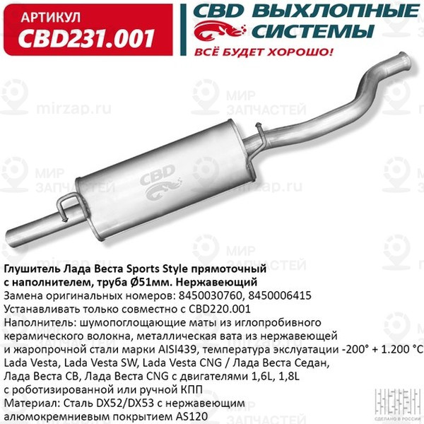 Запчасть CBD CBD231001