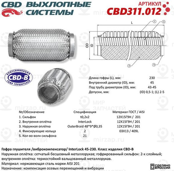 Запчасть CBD CBD311012