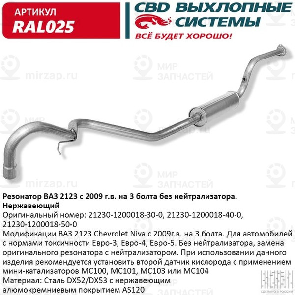 Запчасть CBD RAL025