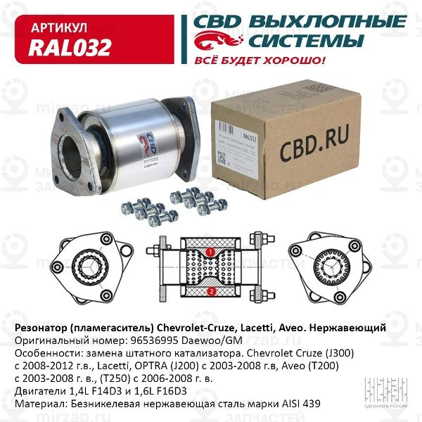 Запчасть CBD RAL032
