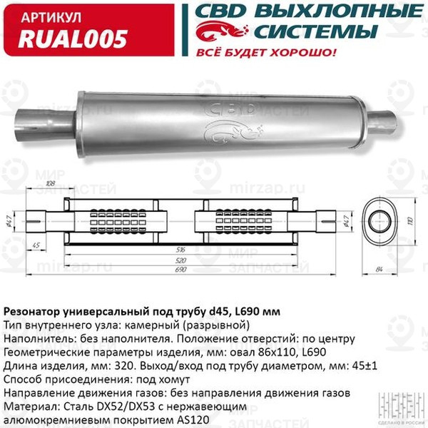 Запчасть CBD RUAL005