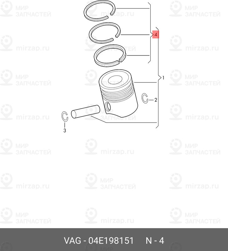 Запчасть VAG 04E198151