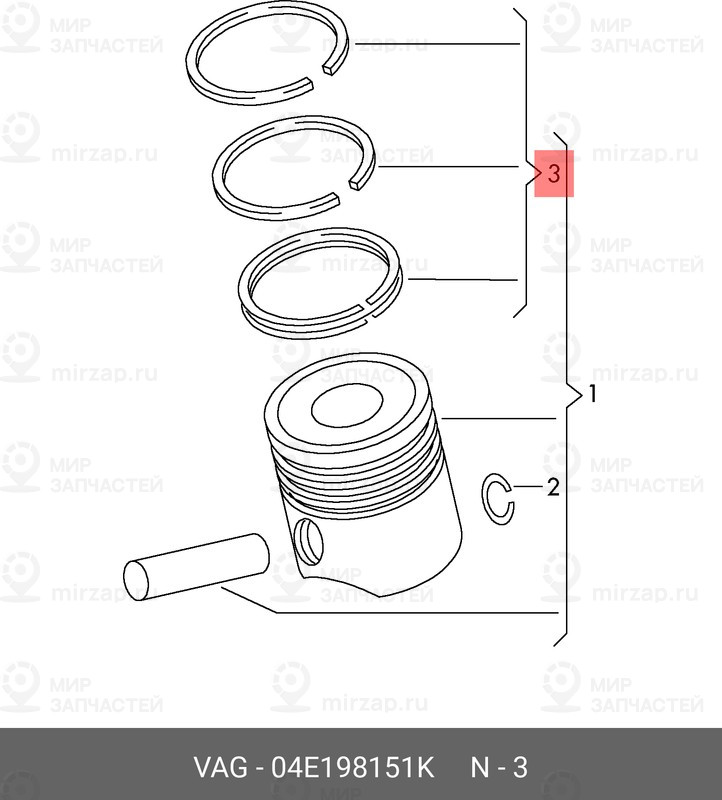 Запчасть VAG 04E198151K