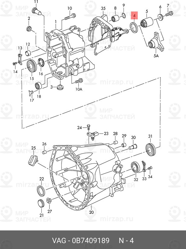 Запчасть VAG 0B7409189