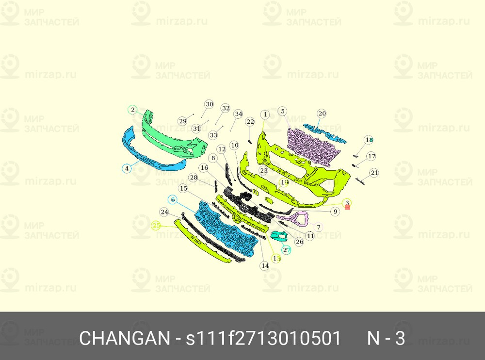 Запчасть CHANGAN S111F2713010501