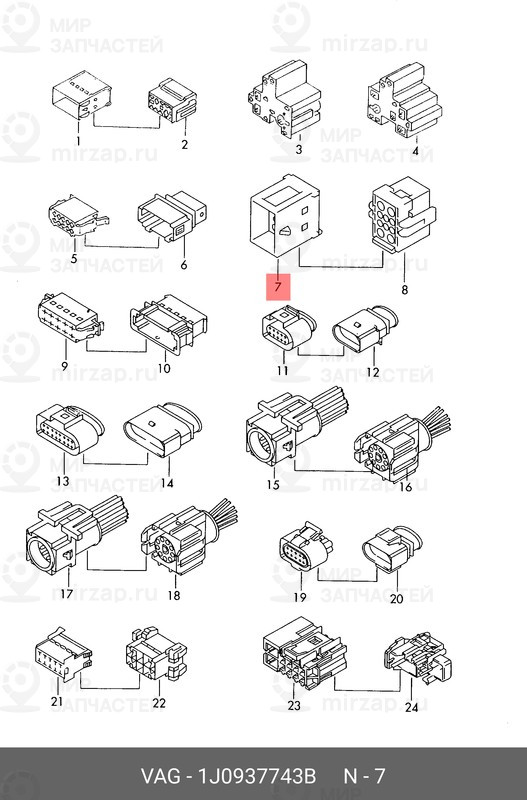 Запчасть VAG 1J0937743B