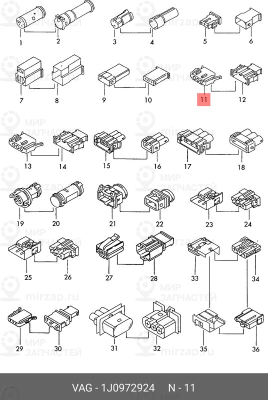 Запчасть VAG 1J0972924