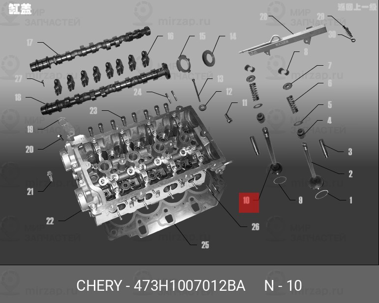 Запчасть CHERY 473H1007012BA