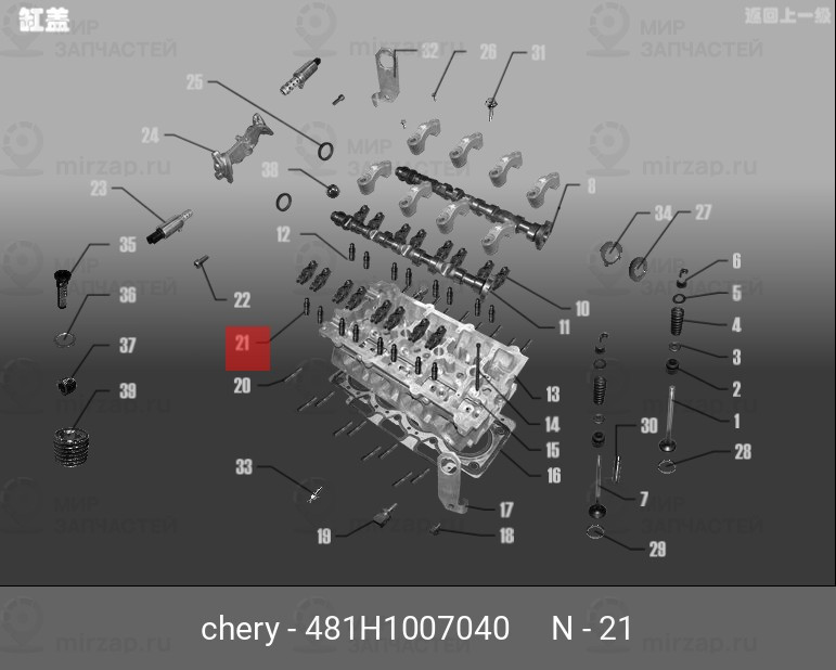 Запчасть CHERY 481H1007040