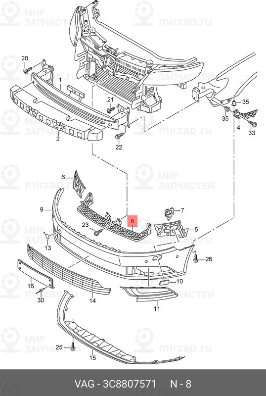 Запчасть VAG 3C8807571