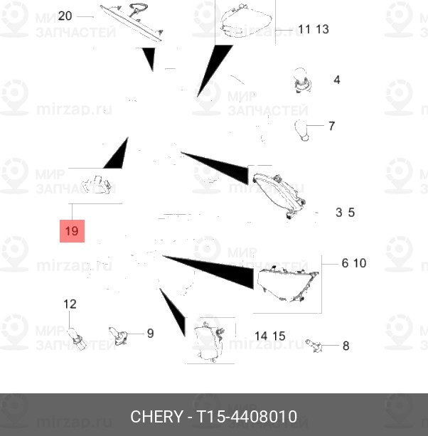 Запчасть CHERY T154408010