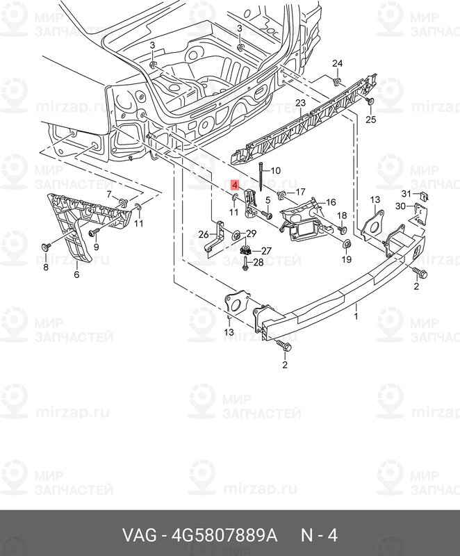 Запчасть VAG 4G5807889A