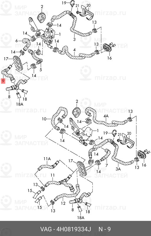 Запчасть VAG 4H0819334J