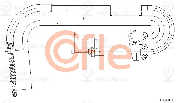 Трос Стояночного Тормоза Bmw: Mini-Mini Cab -07 1393/1244 Mm Cofle 92104303