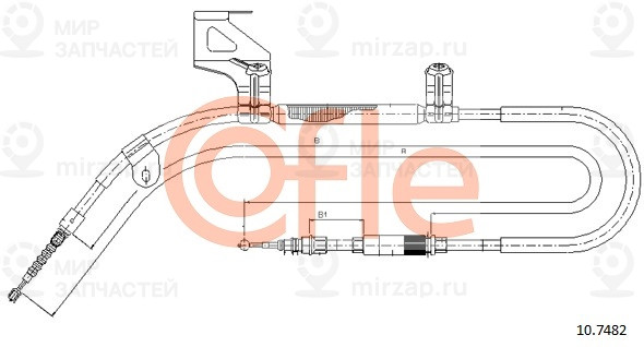 Трос Стояночного Тормоза Лев Задн Vw Passat All 96- Cofle 92107482