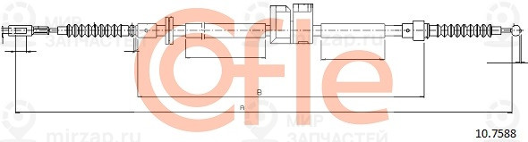 Трос Стояночного Тормоза Audi: A S6 Lh 1692/1520 Mm Cofle 92107588