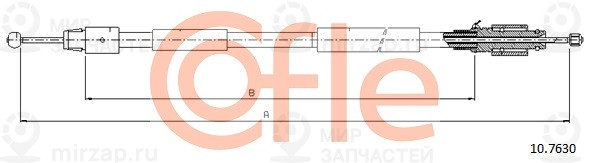 Трос Стояночного Тормоза Задн Vw Touareg All 11/02- Cofle 92107630