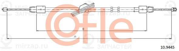 Трос стояночного тормоза Cofle 92109445