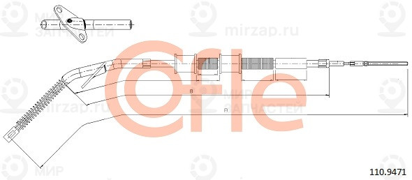 Трос Стояночного Тормоза Mb: G(463) All 90- 2238/1881 Mm Cofle 92109471