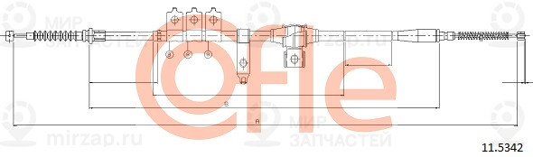 Трос стояночного тормоза Cofle 92115342