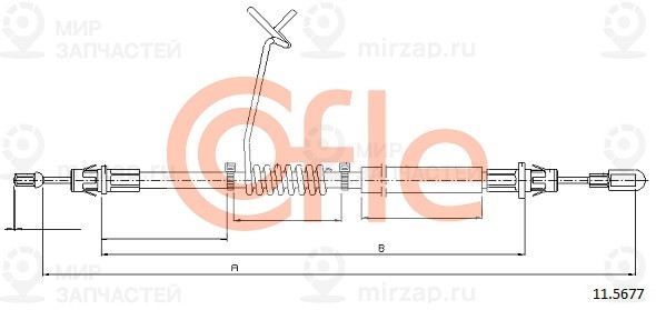 Трос Стояночного Тормоза Ford: Transit Rwd Cab 07 1602/1398 Mm Cofle 92115677