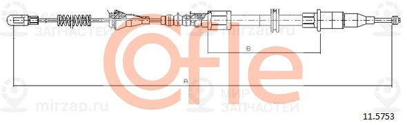 Трос Стояночного Тормоза Лев Задн Opel Corsa B All 93-01 Cofle 92115753