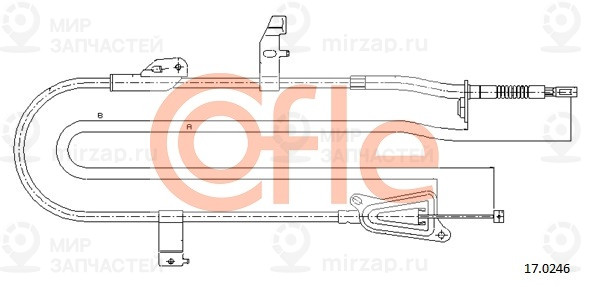 Трос Стояночного Тормоза Прав Задн Nissan Primera P12 All 03- Cofle 92170246