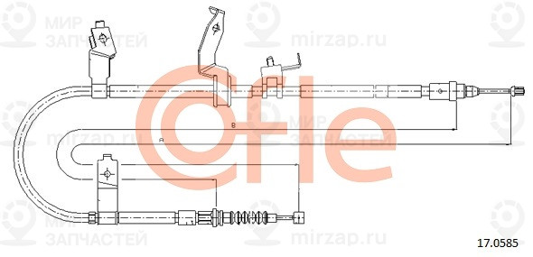 Трос Стояночного Тормоза Прав Задн Mazda 5 05- Cofle 92170585