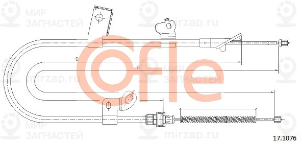 Трос Стояночного Тормоза Toyota: Yaris (F) Lh 02- 1580/1380 Mm Cofle 92171076