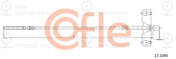 Трос Стояночного Тормоза Toyota: Auris(Gb)(15) 2007-12 Front 340 Mm Cofle 92171095