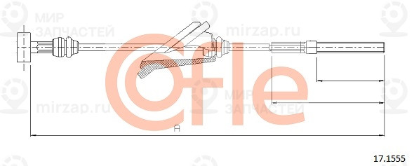 Трос Стояночного Тормоза Передн Toyota Rav4 All 5/00- Cofle 92171555
