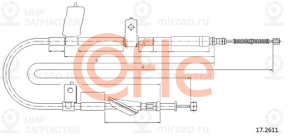 Трос Стояночного Тормоза Прав Задн Subaru Legacy (3) All 98-03 Cofle 92172611