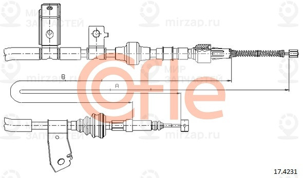 Трос Стояночного Тормоза Лев Задн Honda Cr-V (Gf-Rd1) All 99-02 Cofle 92174231