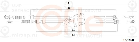 Трос Кпп Toyota: Avensis 2003-08 1144/801+1160/833 Mm Cofle 92181800