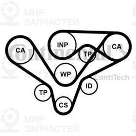 Запчасть Continental CT1015K3PRO
