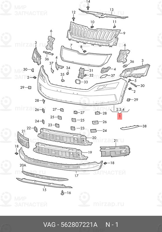 Запчасть VAG 562807221A
