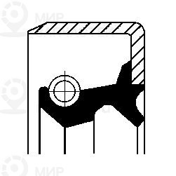 Уплотняющее кольцо, дифференциал CORTECO 19016587B