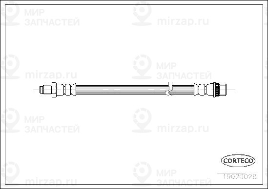 Тормозной шланг CORTECO 19020028