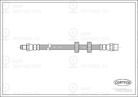 Тормозной шланг CORTECO 19025850